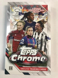 2021-22 Topps Chrome UEFA CHAMPIONS LEAGUE Women's Soccer Hobby Box - Picture 1 of 1