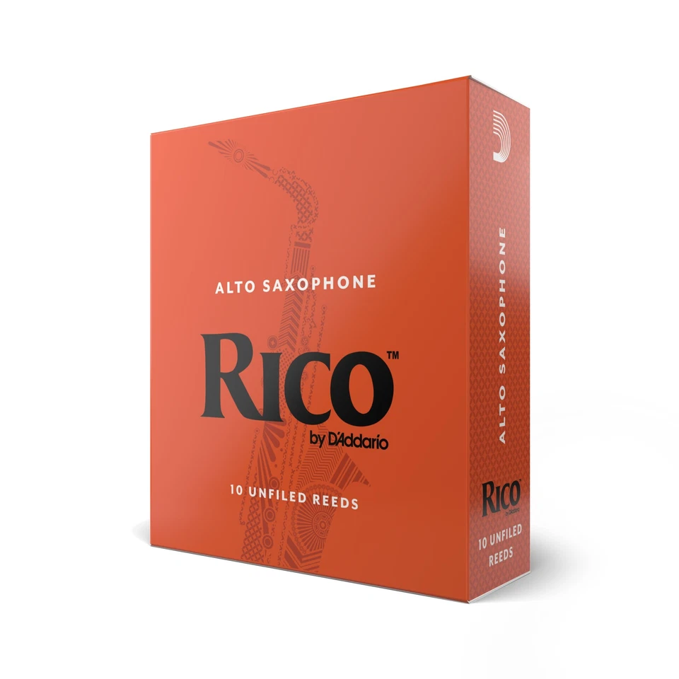 "Rico Alto Sax Reeds, Strength 2.5, 10-pack"
