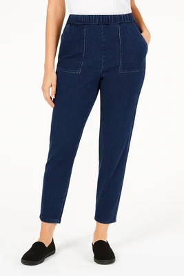 Pantalones de chándal Charter Club de mezclilla para mujer talla S Harbor lavado azul elástico Foto 1 de 4