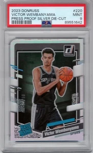 2023 Donruss Victor Wembanyama #220 Rated Rookie Silver Die-Cut PSA 9 - Picture 1 of 2