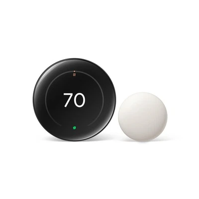 Учебный термостат Google Nest (4-е поколение, 2024 г.) с датчиком температуры Nest - - Изображение 1 из 4