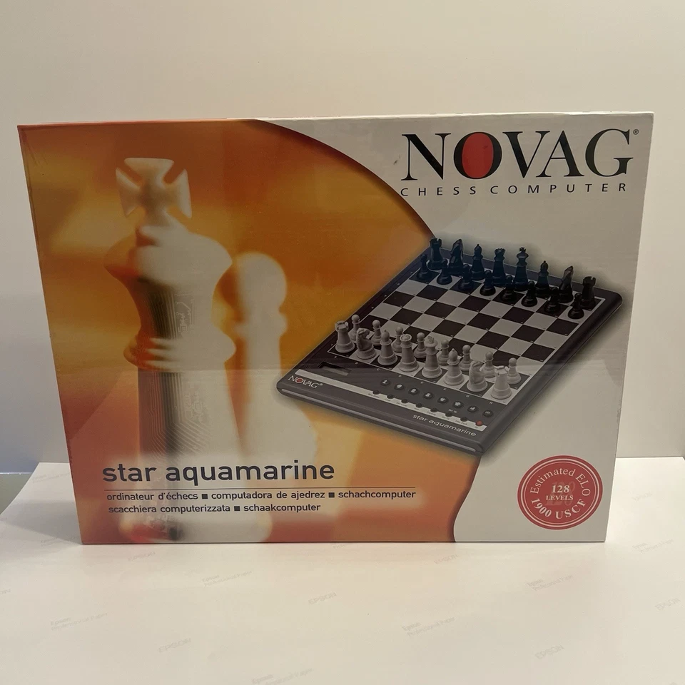 Novag Star Aquamarine Chess Computer - Factory Sealed NOS Rare Vintage - Image 1 of 4