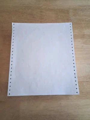 Dot Matrix Printer Paper, Continuous Feed, 425 Sheets, RARE VINTAGE - Image 1 of 4