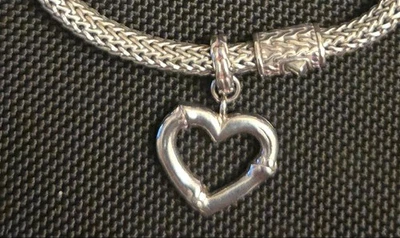 Vintage John Hardy Retired Sterling Silver Icon Heart 6.5mm Bracelet 7.5” - Image 1 of 3