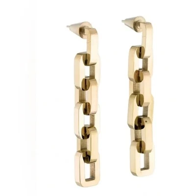 EDDIE BORGO Supra Chain Link Earrings Paperclip New in Package - Image 1 of 4