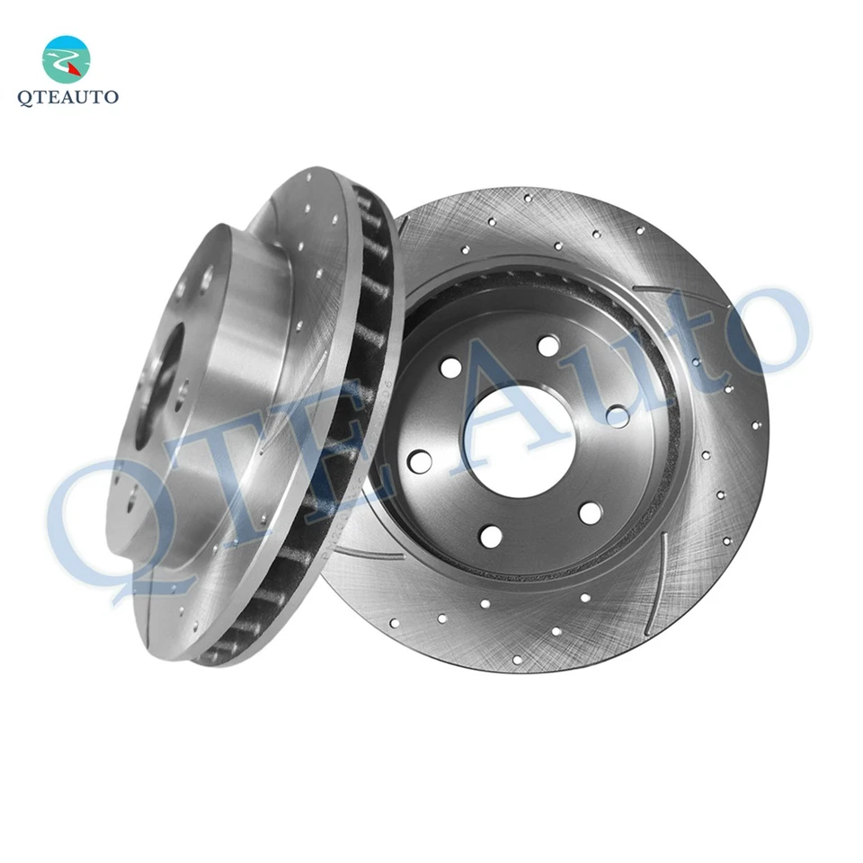 Rotores de freno delanteros ranurados perforados 294,9 mm para Chevrolet K2500 Suburban 1992-1995 Foto 1 de 4