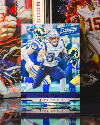 2019 Panini Prestige #71 Rex Burkhead Xtra Points Purple /100 - Image 1 of 2