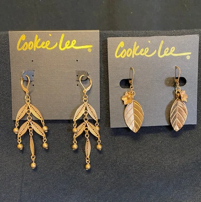 Pendientes Cookie Lee 2016 nuevos con etiquetas boho "hojas" pendientes colgantes 2 pares Foto 1 de 4
