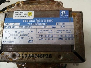 Nuovo trasformatore General Electric GE 9T58B1806 GT8866 240V - 120V monofase - Foto 1 di 2