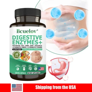 Digestive Enzymes - Boost Digestion,Detox,Gut Health Bloating 120 Caps - Picture 1 of 9