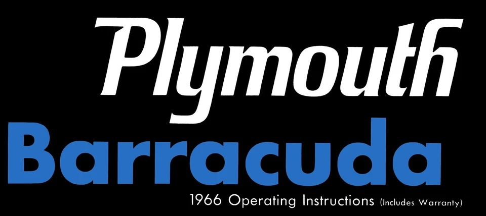 1966 Plymouth Barracuda Manual do Proprietário - COR - Imagem 1 de 4