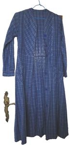 Blusenkleid Langarm groß blau-weiß kariert 40/50er Jahre Nr.102 - Bild 1 von 10