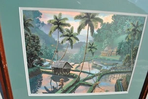 Tropical art Bali original gouache painting in style of Walter Spies (1895-1942) - Picture 1 of 17