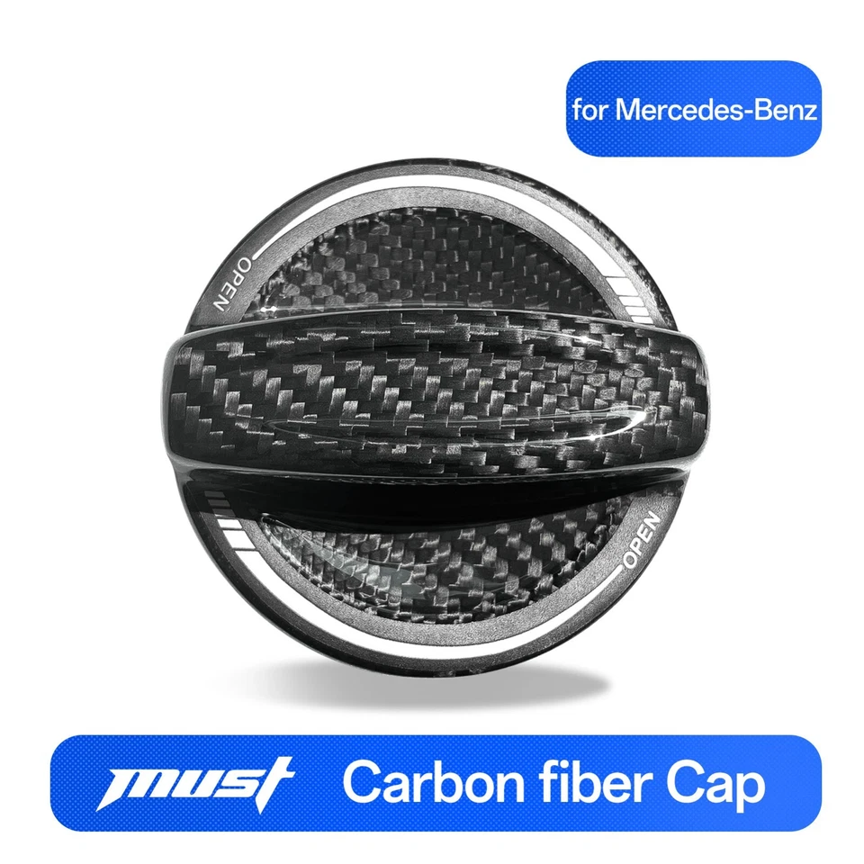 Real Carbon Fiber Car Fuel Tank Cap For Mercedes Benz A C E S class GLC GLE CLA Foto 1 de 4
