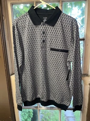 David Taylor Polo свитер мужской M длинным рукавом ретро лентой талии карман новый с Ярлыками - Изображение 1 из 4