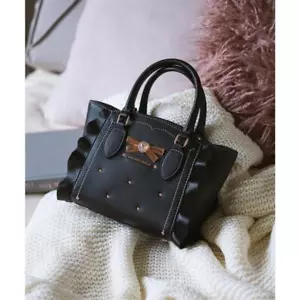 Samantha Vega Ribbon Studded Flutter Mini 2WAY Shoulder Hand Bag Black Japan New - Picture 1 of 8