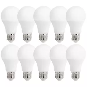 10 x LED Leuchtmittel A60 Birnen 9W = 60Watt E27 matt Lampen 820lm warmweiß 270° - Bild 1 von 3