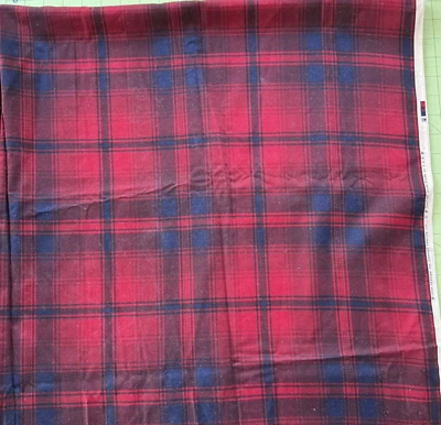 Tela escocesa vintage Joan Kessler Concord rojo azul acolchado algodón 2 yardas Foto 1 de 4