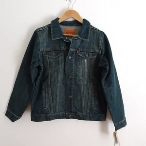 Levi's Jean Jacket Big Boys Size L Blue Denim Stretch - Picture 1 of 5