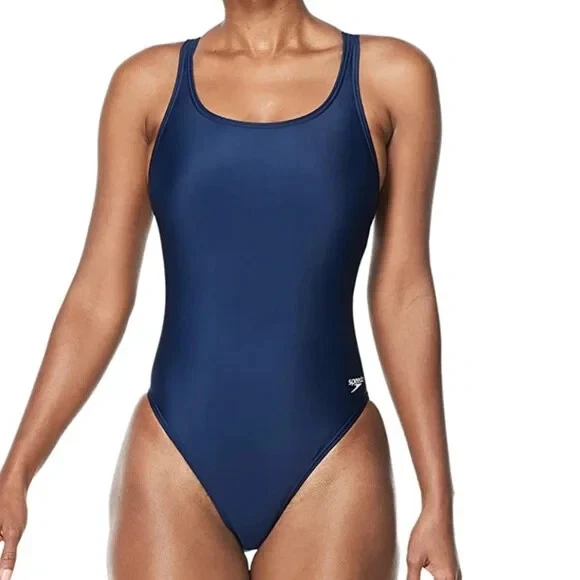 Speedo Womens 240693 Powerflex Super Pro Solid Adult One Piece Swimsuit Size 30