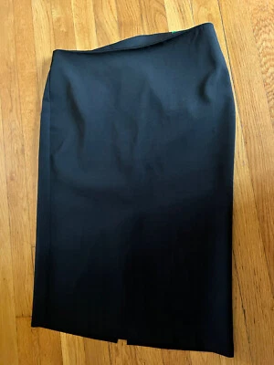 BENETTON Black BACK ZIPPER Business SKIRT WOMENS 42/12 - Image 1 of 4