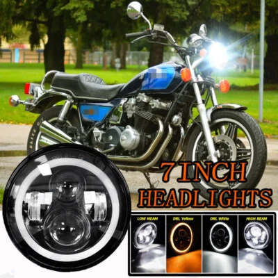 Faro LED halo DRL para motocicleta de 7 pulgadas para Honda CB650C CB750C CB900C personalizado Foto 1 de 4