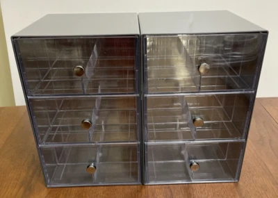 M Design Storage Organizer 3 Drawer Tea Bag Caddy Makeup Small Office Desk Art - Image 1 of 4