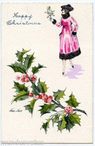 MIGNONNETTE.  6 x 9 Cm. XAVIER SAGER.  CHRISTMAS. NOËL. . FEMME. MODE.CHARME. - Picture 1 of 2