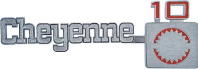 Para-lama dianteiro REA "Cheyenne 10" emblema 1975-1980 picapes Chevy - Imagem 1 de 3