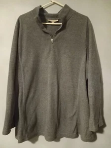 Woman Within Women's Quarter Zip Microfleece Jacket, Grey 1x 22/24 NEW *382 - Picture 1 of 9
