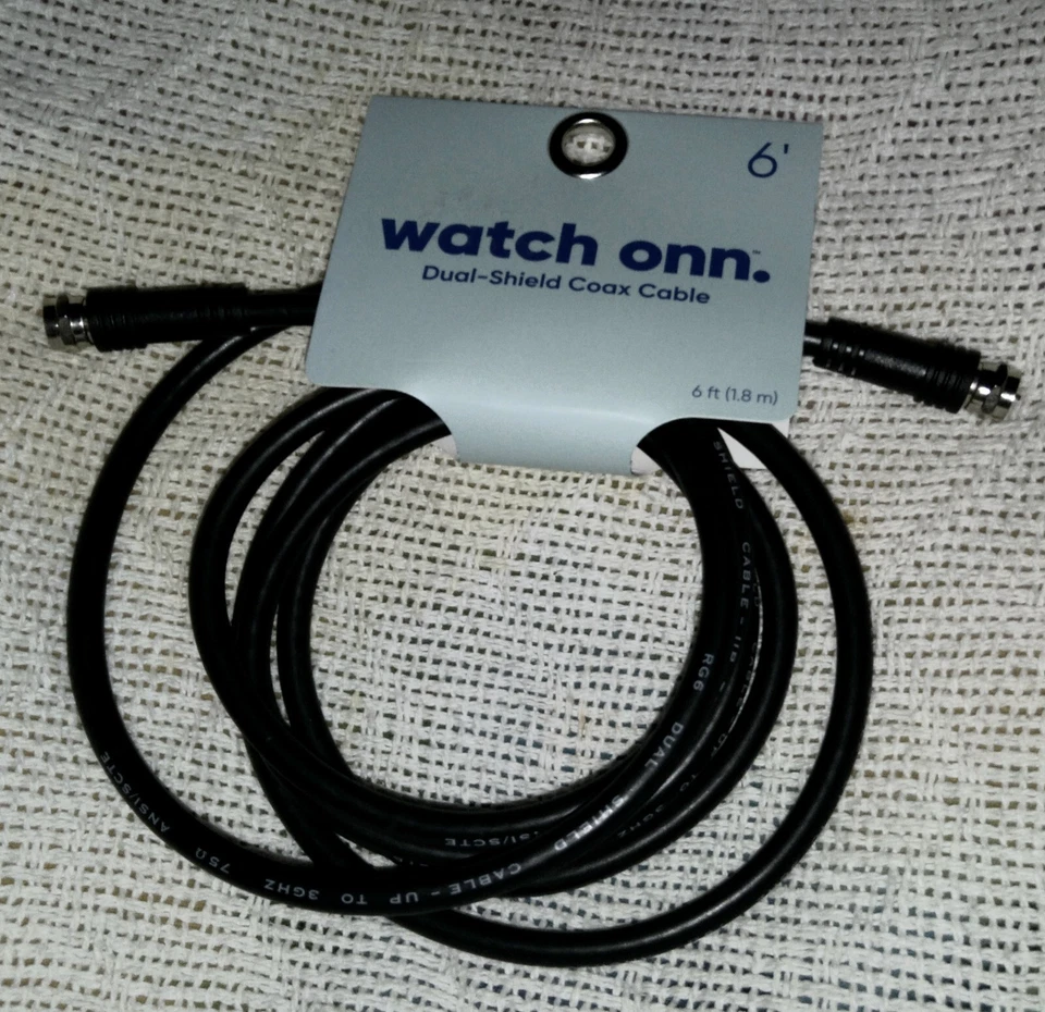 Watch Onn Dual-Shield Coax Cable - 6' - AVAC06100008400