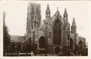 REAL PHOTO POSTCARD OF HOWDEN CHURCH (NEAR GOOLE), EAST YORKSHIRE SCRIVENS #96-5 - Picture 1 of 2