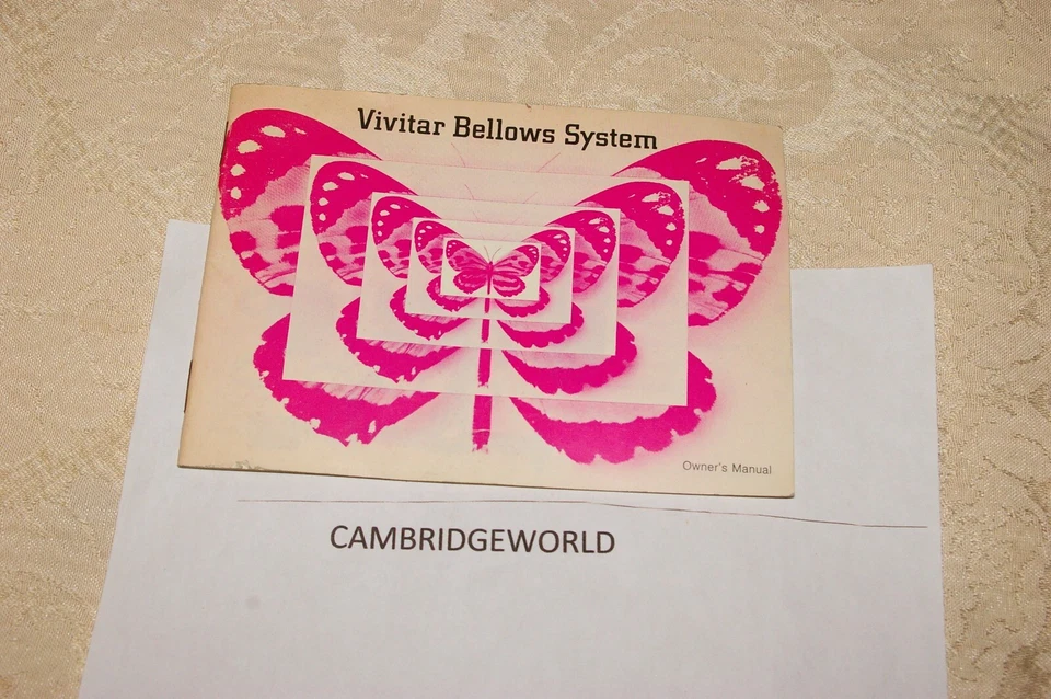 VIVITAR BELLOWS SYSTEM INSTRUCTION MANUAL GUIDE BOOK ORIGINAL GENUINE - Image 1 of 1