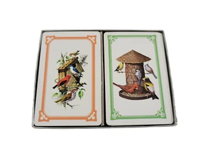 Cape Shore Line Playing Cards Birds & Birdhouses Double Deck Large Numbers - Picture 1 of 6