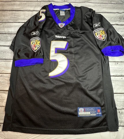 Baltimore Ravens Joe Flacco Authentic Reebok Jersey 50 Black NFL Football CLEAN Cover