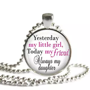 Yesterday My Little Girl Tochter Anhänger Charm Schlüsselanhänger Familie Liebe Geschenkidee - Bild 1 von 1