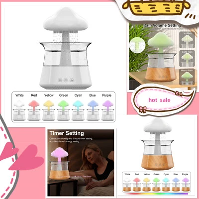 Humidifier Regentropfen Essential Oils Diffuser Mushroom Shape with 7Colors Lamp - Image 1 of 4