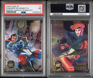 1995 FLAIR '95 MARVEL ANNUAL DUOBLAST # 2 PUNISHER 2099 VENDETTA PSA 7 MINT - Picture 1 of 3