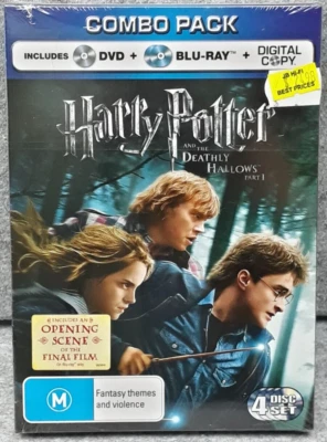 NEW: HARRY POTTER AND THE DEATHLY HALLOWS PART 1 Movie COMBO PACK DVD Set R4 PAL - Image 1 of 2
