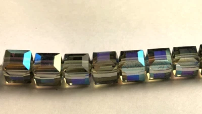 Cubos de cristal de Swarovski de 4 mm (288 piezas) diamante negro AB #5601 Foto 1 de 3