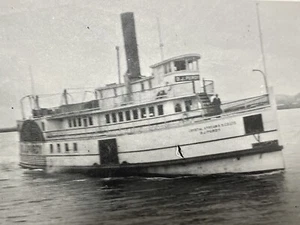 c1926 Steamer "Purdy" Hampstead Wharf New Brunswick, Canada Black & White Photo - Picture 1 of 4