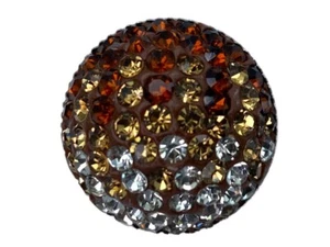 Bottone Gioiello Strass Argento Multicolor Tondo Bombato Metallo Gambo Asola Mm  - Imagen 1 de 8