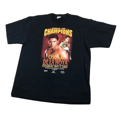 OSCAR DE LA HOYA WORLD SUPER WELTERWEIGHT CHAMPIONSHIP 2003 BOXING TSHIRT XLarge - Image 1 of 4