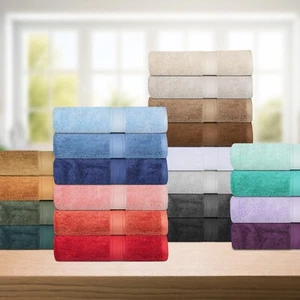 2 - 10 Piece Egyptian Cotton Luxury High Quality Soft Solid Towel Set Collection - Picture 1 of 603