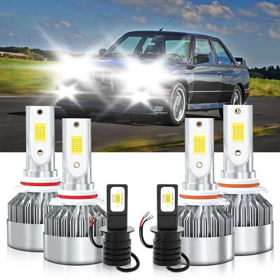 For BMW 325iX 1988-1989 Combo LED Headlight High Low Beam+ Fog Light Bulbs Kit - Image 1 of 4