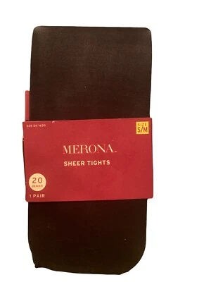 Medias transparentes Merona para mujer talla S/M ébano 20 denier nuevas con etiquetas Foto 1 de 2