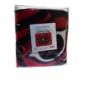 Pacific Blanket & Trading Company EAGLE Alaskan Thunderbird 80 x 60 NEW Throw  - Picture 1 of 3