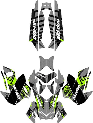 2011+ SKI DOO rev xp Wrap Graphics Kits SNOWMOBILE SLED GRAPHIC WRAP DECALS - Image 1 of 2