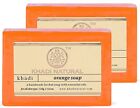 Khadi Natural Orange Soap Organic Herbal For Glowing Skin & Body 125Gm Pack Of 2