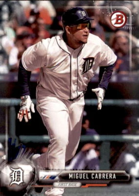 2017 Bowman Miguel Cabrera Card #28 Detroit Tigers - Image 1 of 2